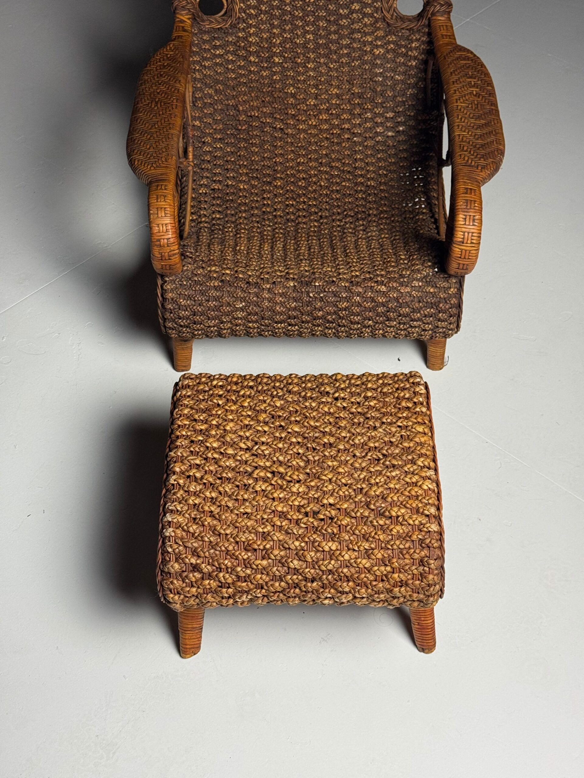 Rattan armchair 1950s vintage
