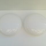 TWO PLAFONNIERS IN OPALINE OF ANNEES 60/70