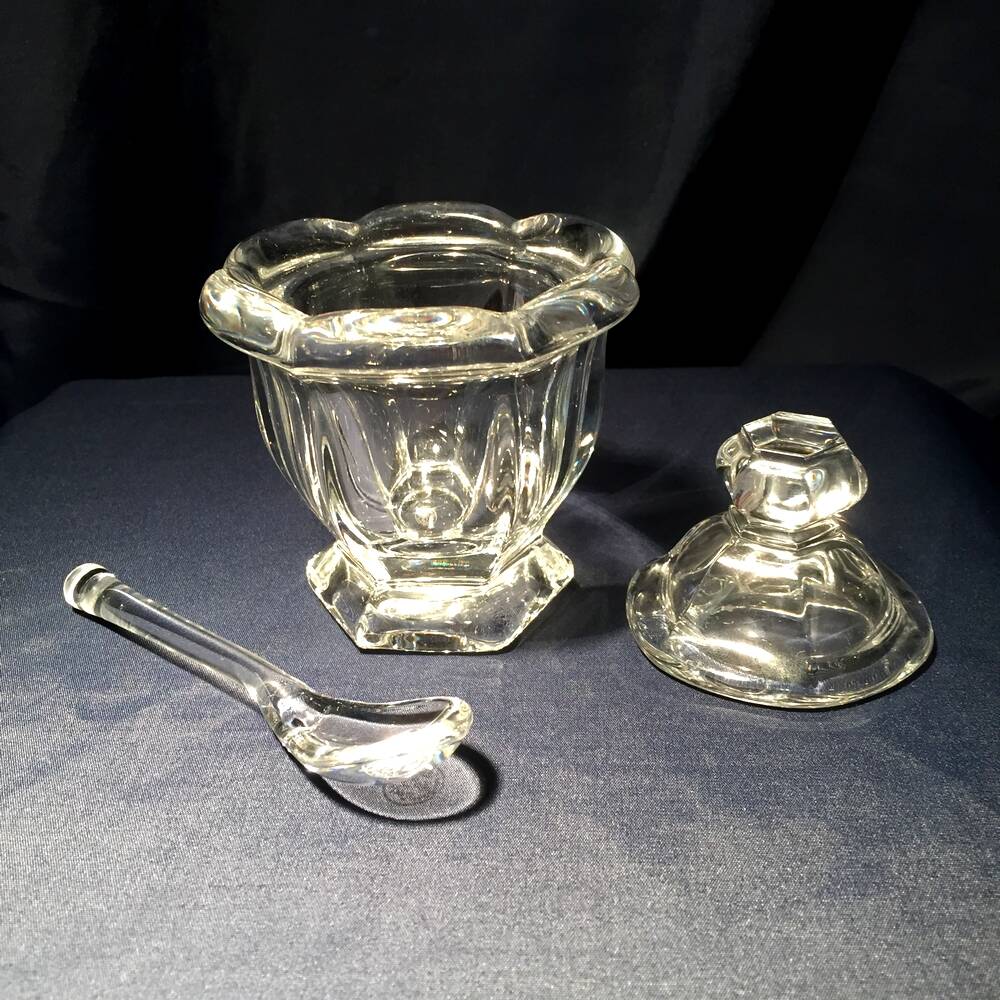 Baccarat crystal mustard pan harcourt missouri model tableware condiment