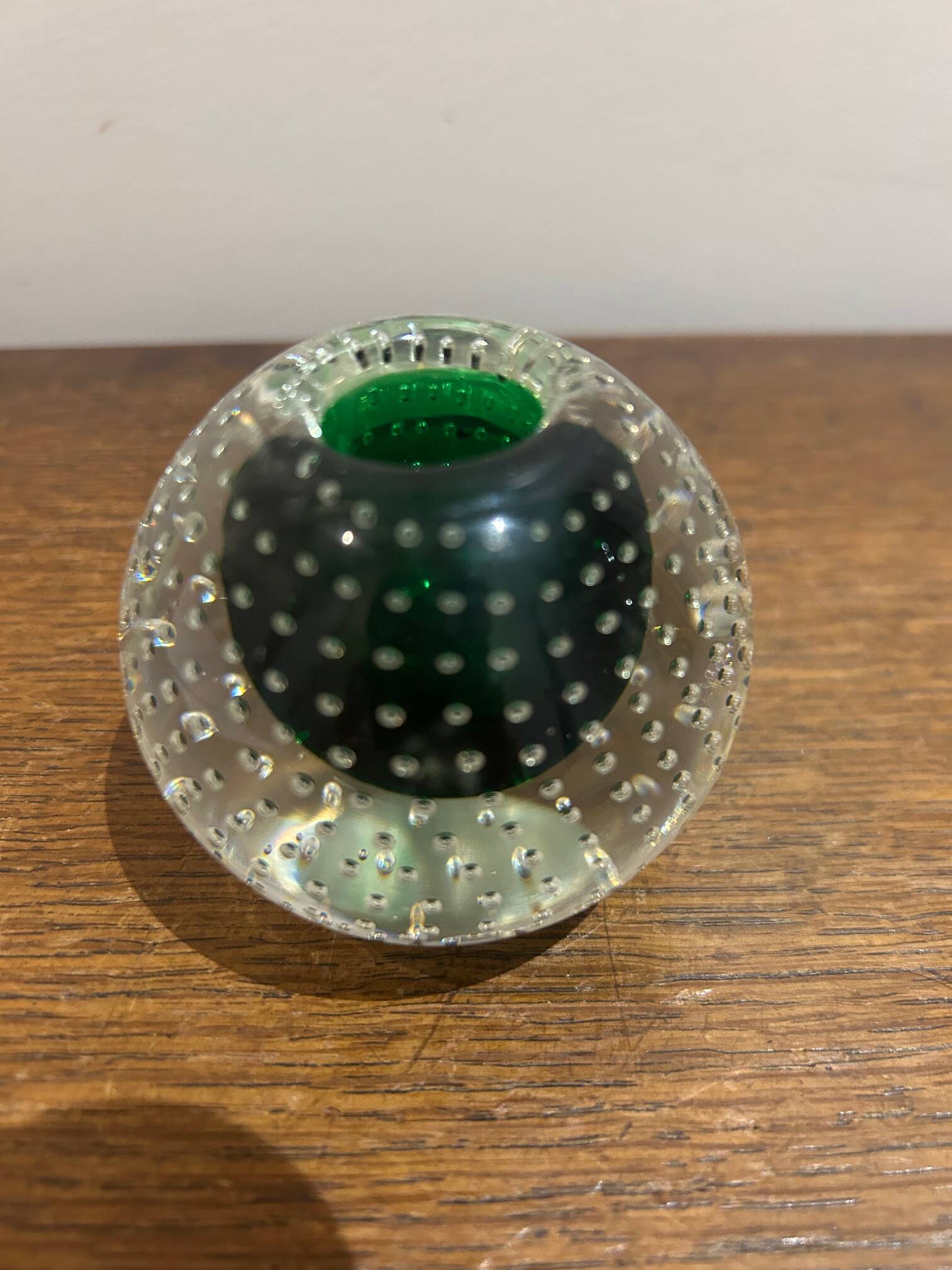 Murano bubble crystal candlestick