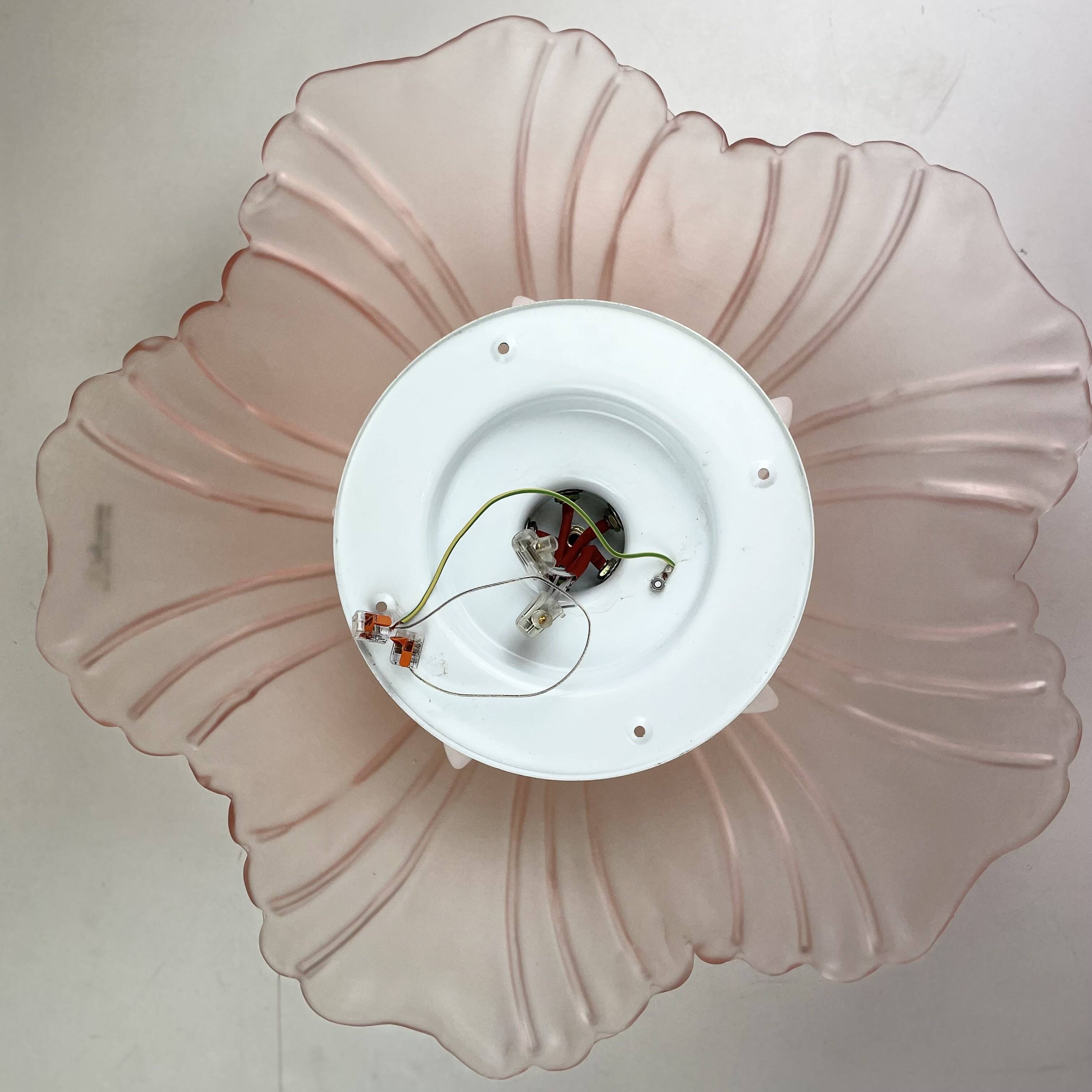 Flower Ceiling Lamp by Murano Due, 1980s