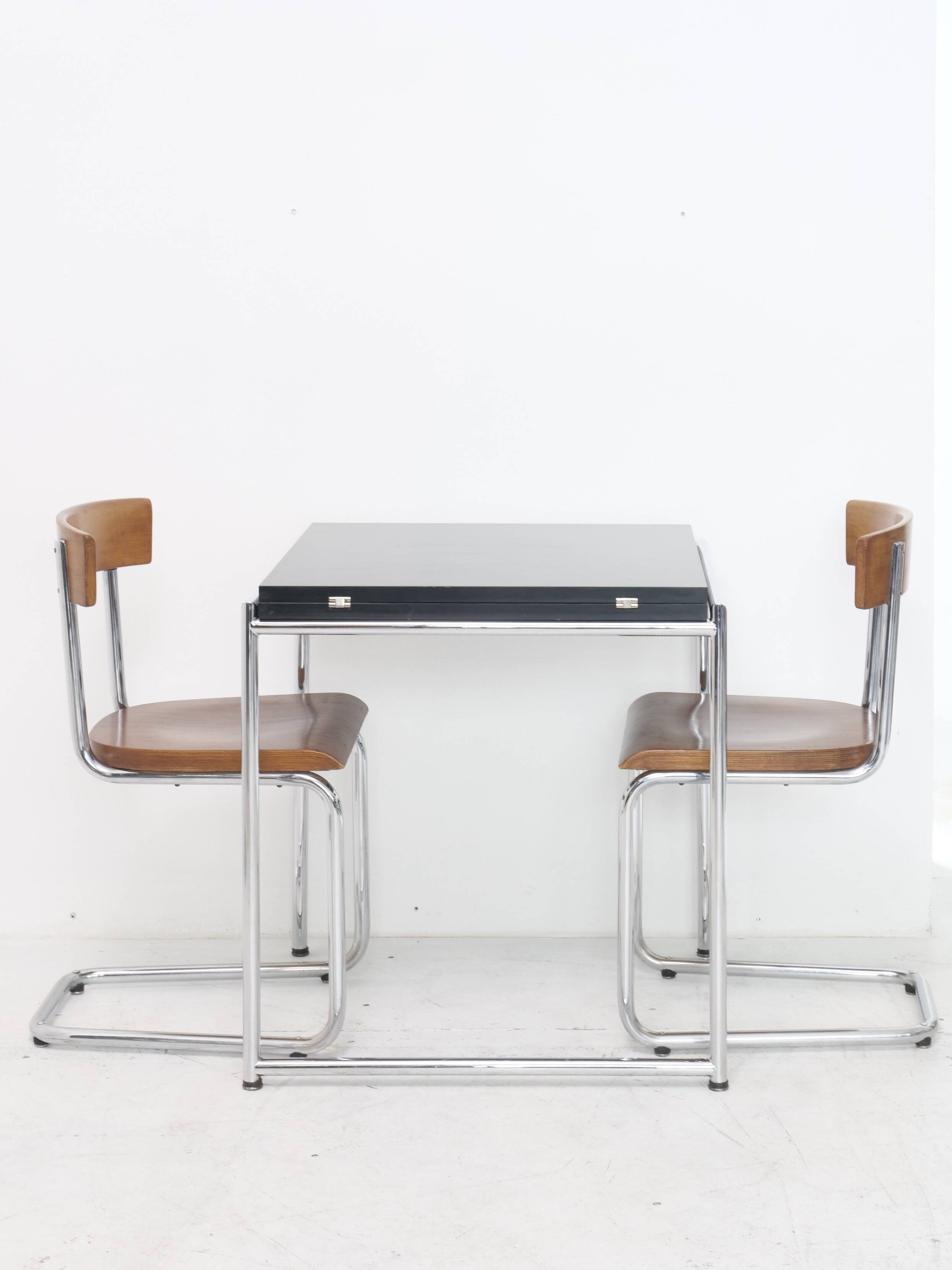Bauhaus tubular design chairs, pair