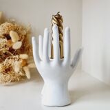 Porcelain handmade candle holder