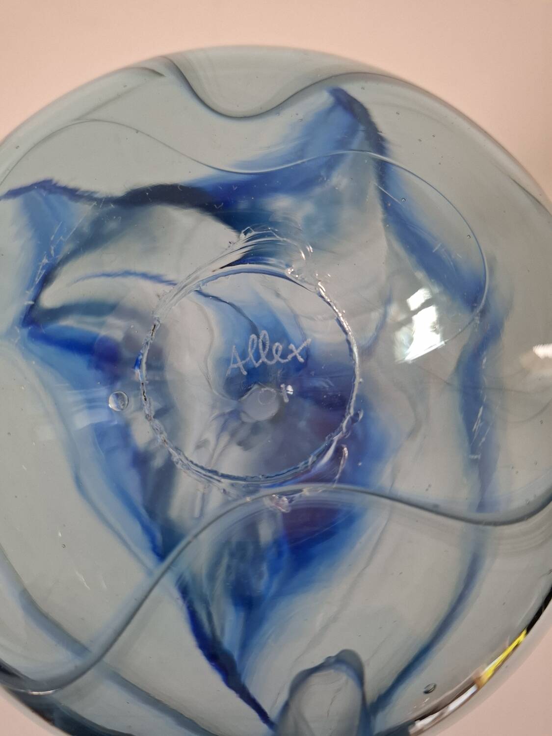 Allex 70s stamped ball vase