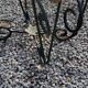 Coffee table end of sofa of the 50s mirror tray base wrought iron