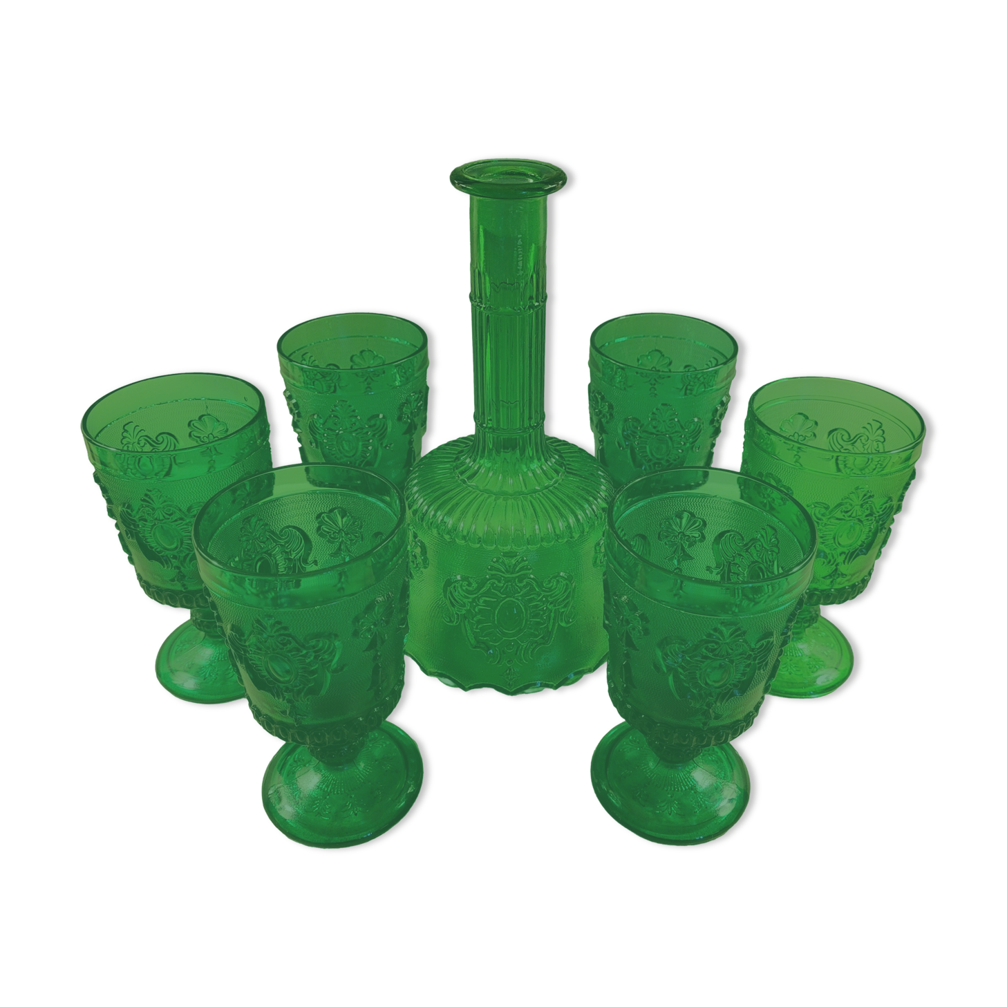 VERRE ANISETTE CRISTAL ANIS VINTAGE (lot de cinq