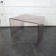 Smoked plexiglass side table from the 70s