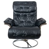 Fauteuil Vintage en Cuir par Söderberg, Suède 1970s