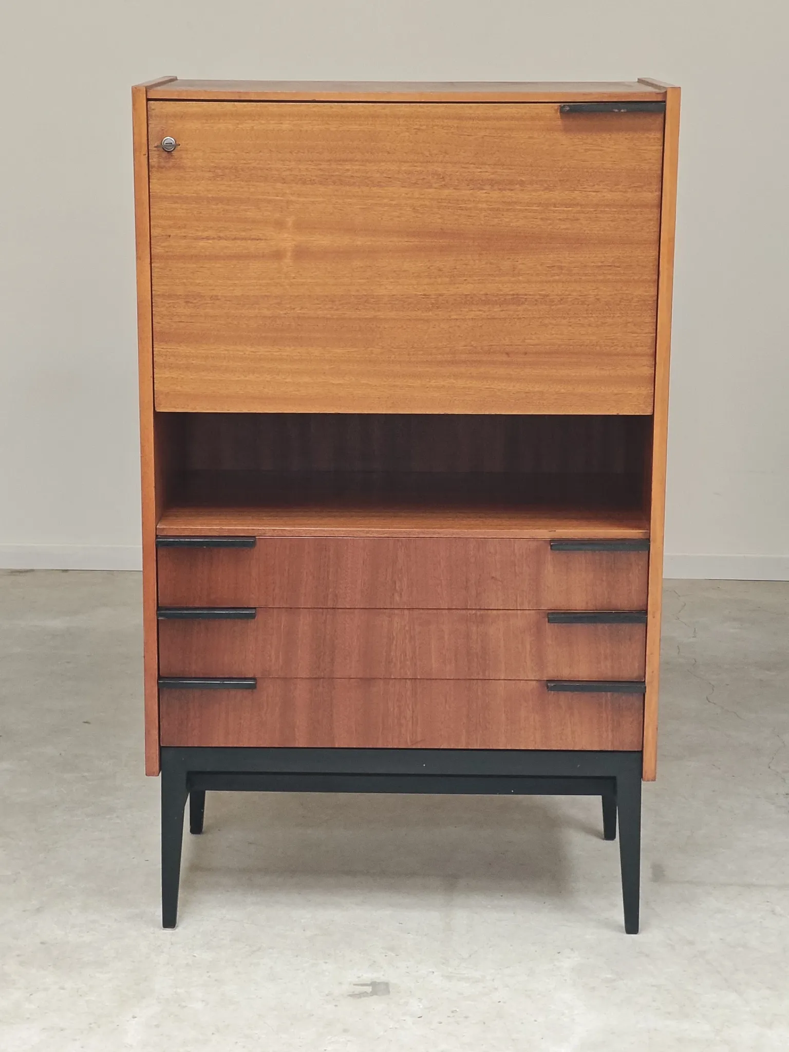 Wooden secretary by Frantisek Mezulanik for Up Zavody