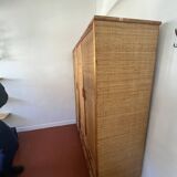 60s wardrobe, rattan and bamboo