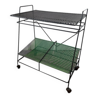 Side table • Vintage serving trolley • Vinyl record holder