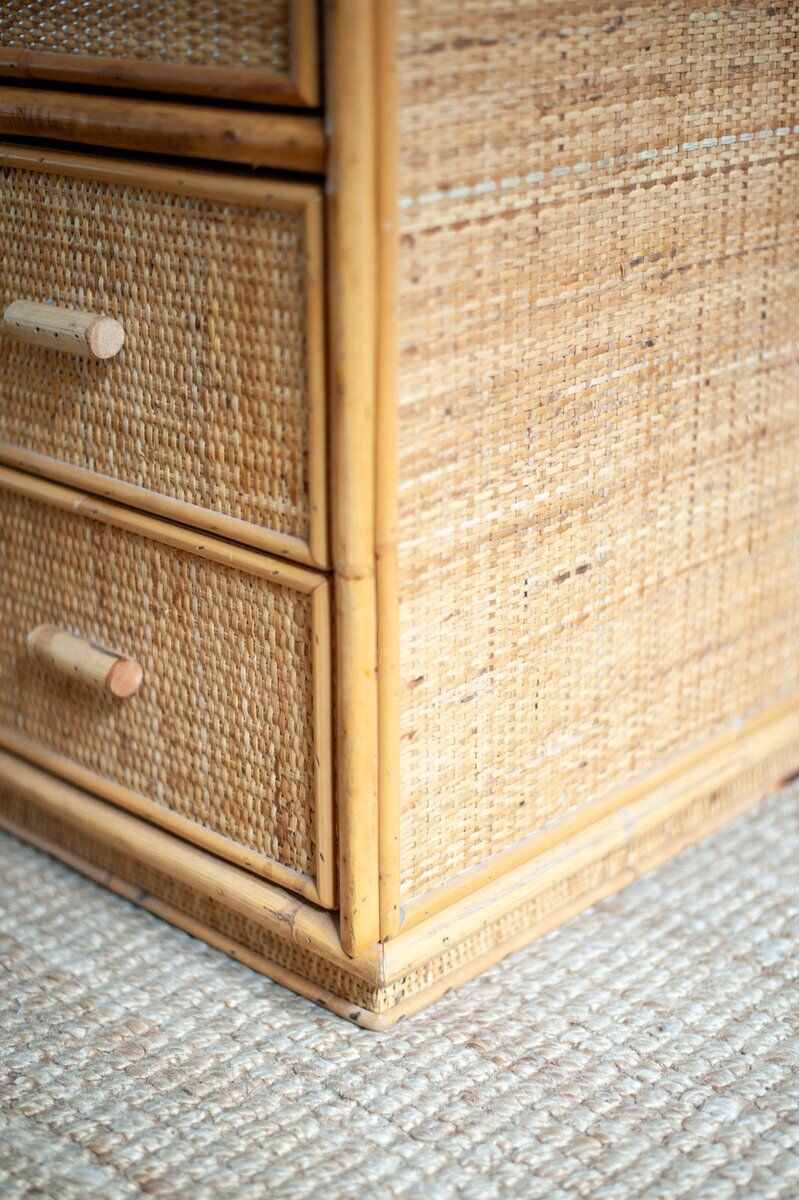 Bamboo wardrobe by Vivai Del Sud, 1970s
