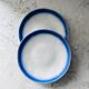 Pair of gradient blue plates