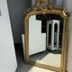 Large gilded mirror with acanthus leaf pediment H150 L98