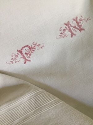 Winemaker's tablecloth, PN monogram