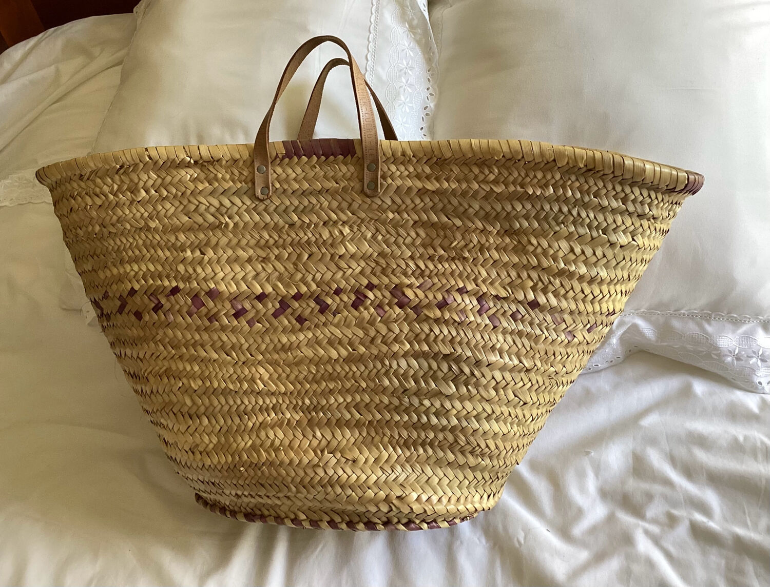 Vintage straw basket