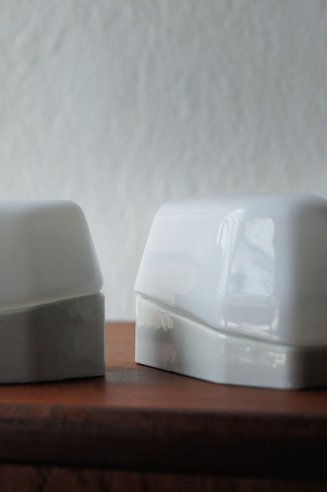 Porcelain Wall Lights by Sigvard Bernadotte for IFO, 1950s, Set of 2
