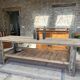 Ilot central en bois brut