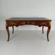 Louis XV style double-sided mahogany and rosewood flat desk