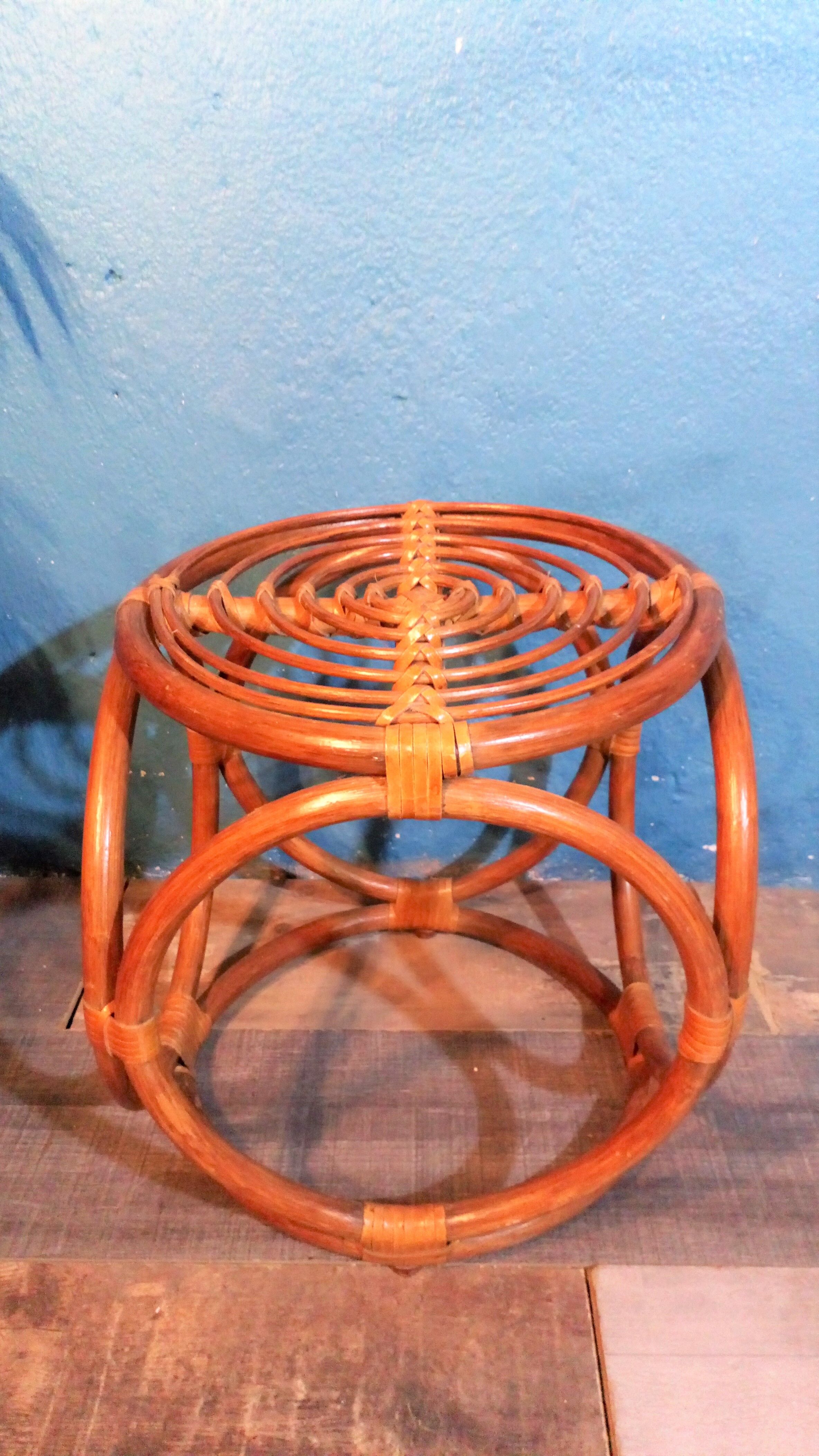 Rattan stool 1960s