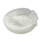Set of plates scallops in glass