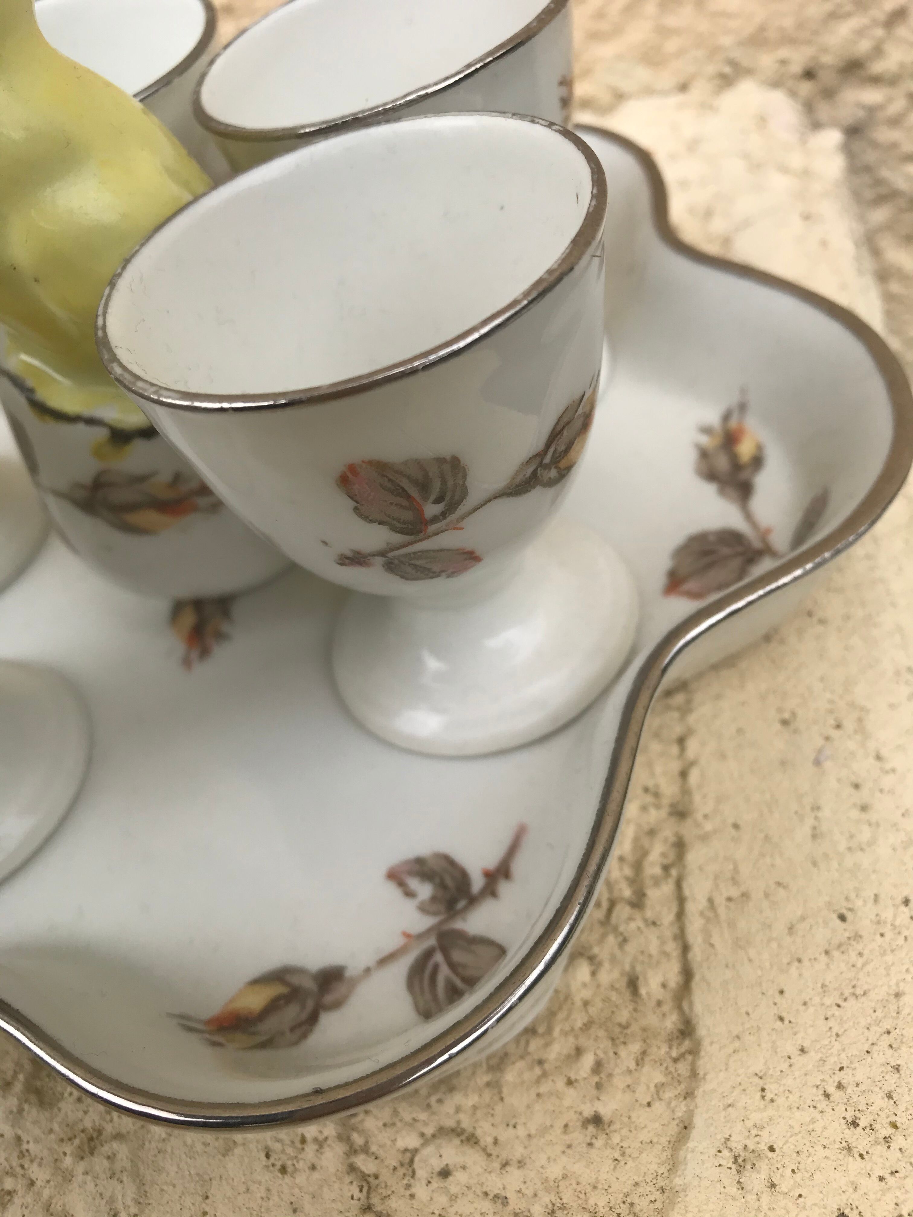 vintage porcelain egg service