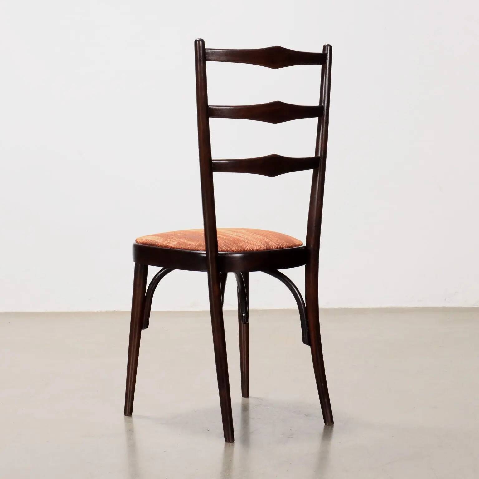 Chaises vintage en bois peint et tissu, design, Italie, années 1960