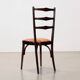 Chaises vintage en bois peint et tissu, design, Italie, années 1960