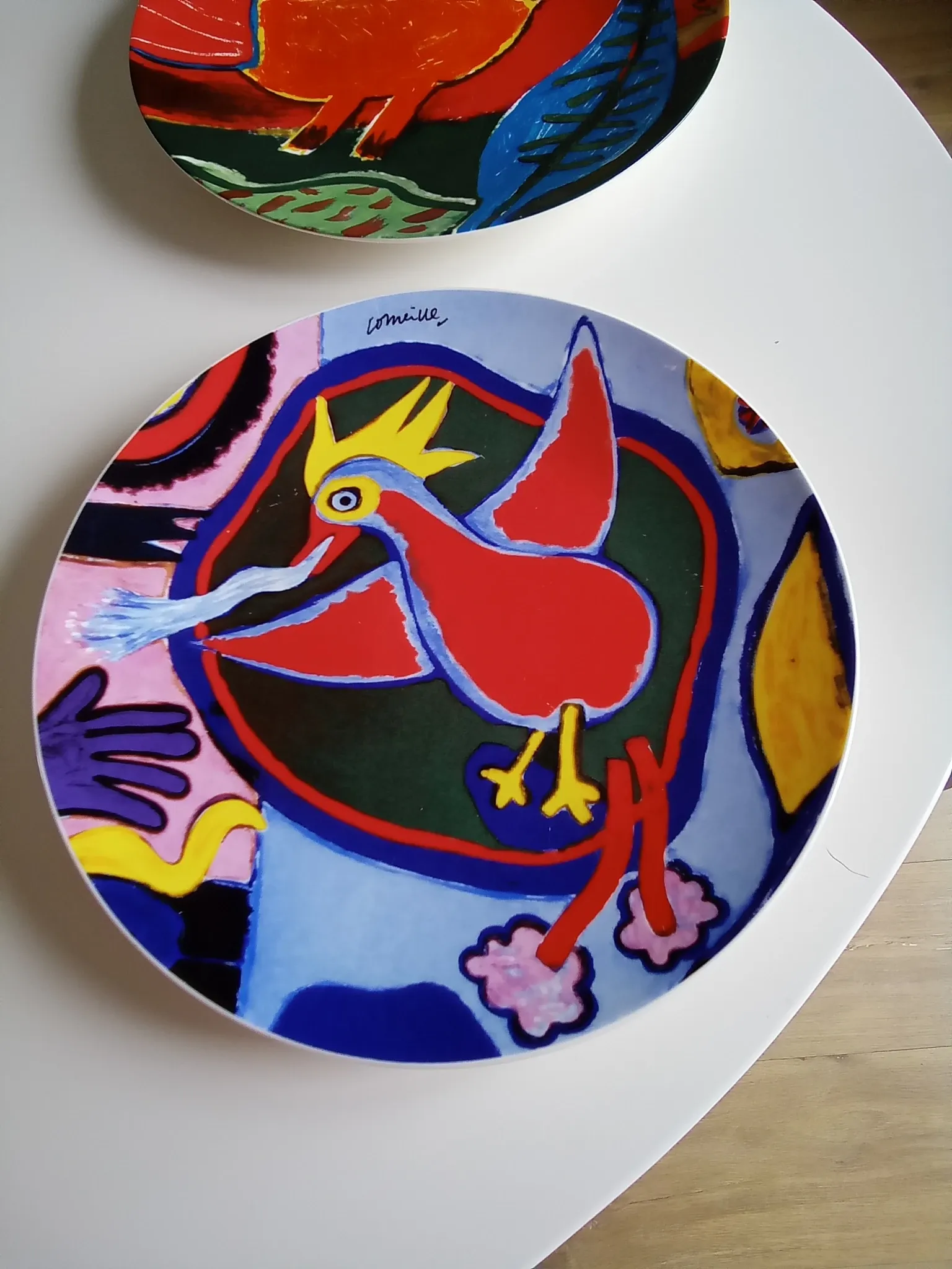 2 presentation plates Corneille, Dutch artist