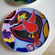 2 presentation plates Corneille, Dutch artist
