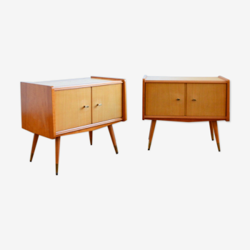 Pair of vintage bedside 1960s