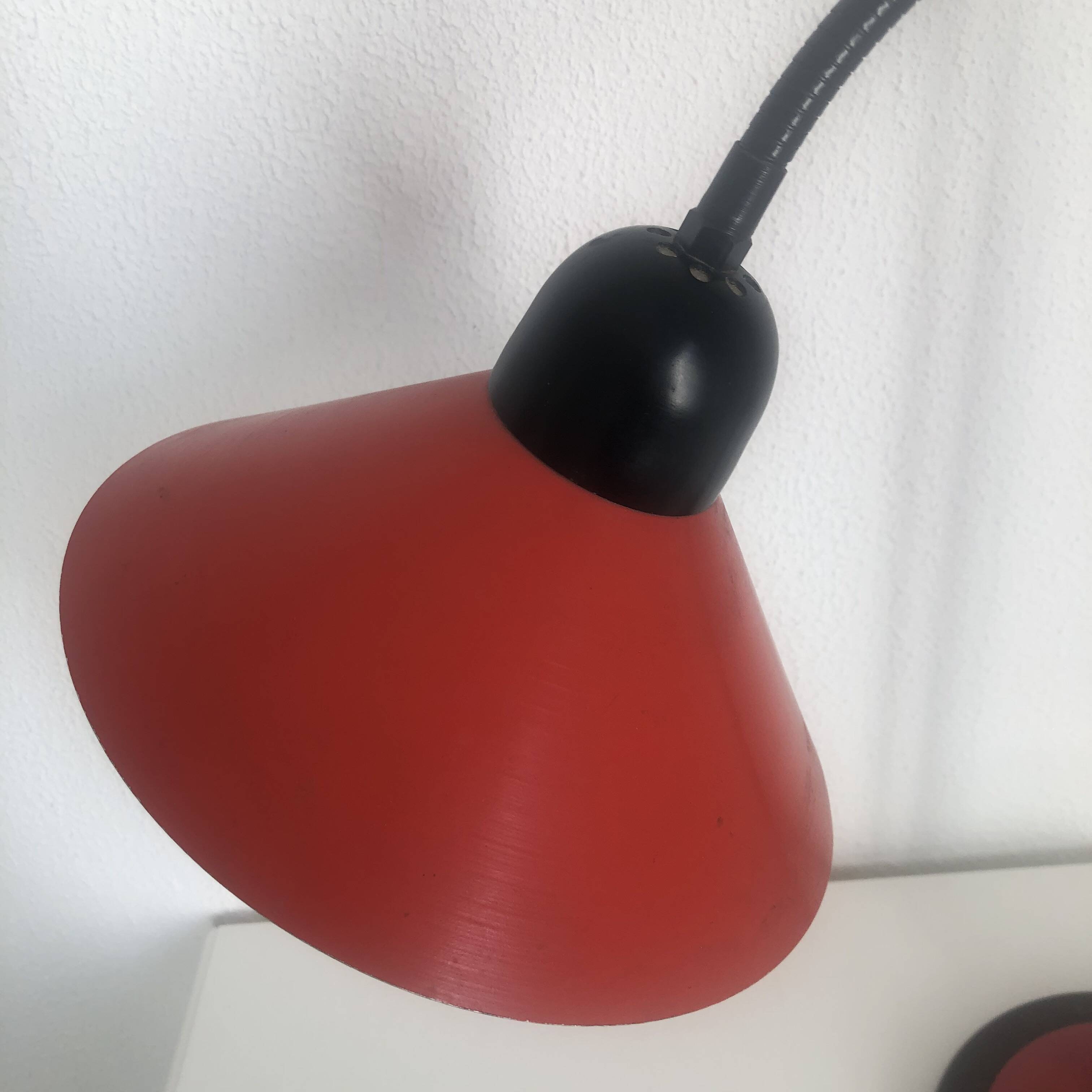 Vintage 1970s large Aluminor tomato desk lamp - 55 cm