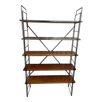 String wood and metal shelf