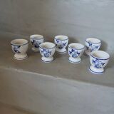 7 antique egg cups