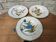 Set of 3 decorative deep plates with floral decoration