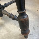 Blackened wooden piano stool Napoleon lll style