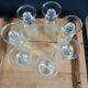 7 vintage glass flutes