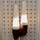 DOUBLE OPALINE APPLIQUE 1950 "SCANDINAVIAN DESIGN".
