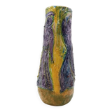 Figurative art majolica vase dated 1957 signed Agostino Pastene