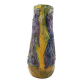 Figurative art majolica vase dated 1957 signed Agostino Pastene