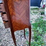 Paire de tables de chevets en marqueterie ancien style louis xv