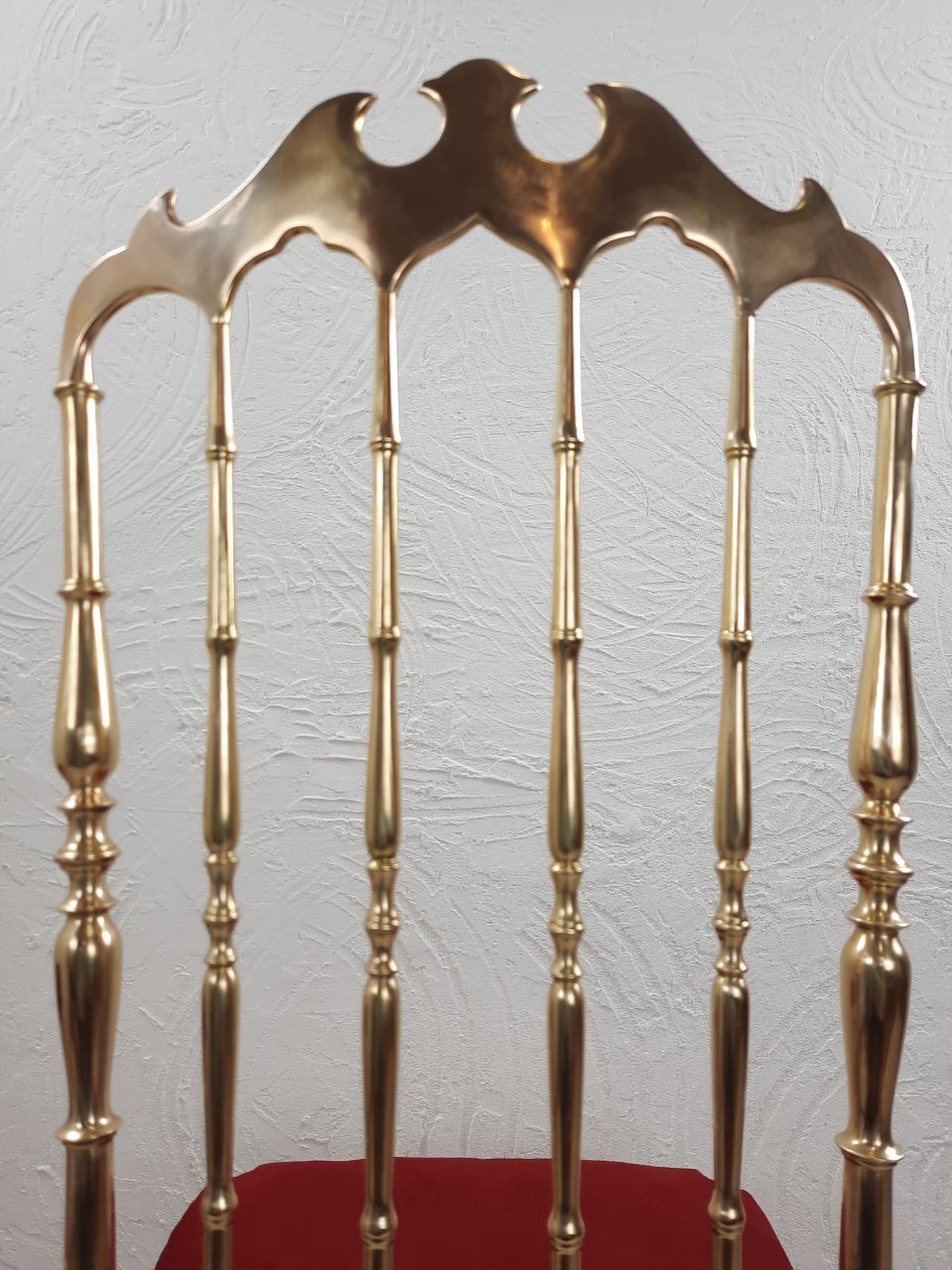 Pair of chiavarine chairs, brass