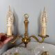 Applique double en bronze, style louis XVI