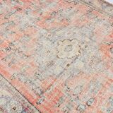 5x9 Pale Red & Green Turkish Vintage Rug, 165x267Cm