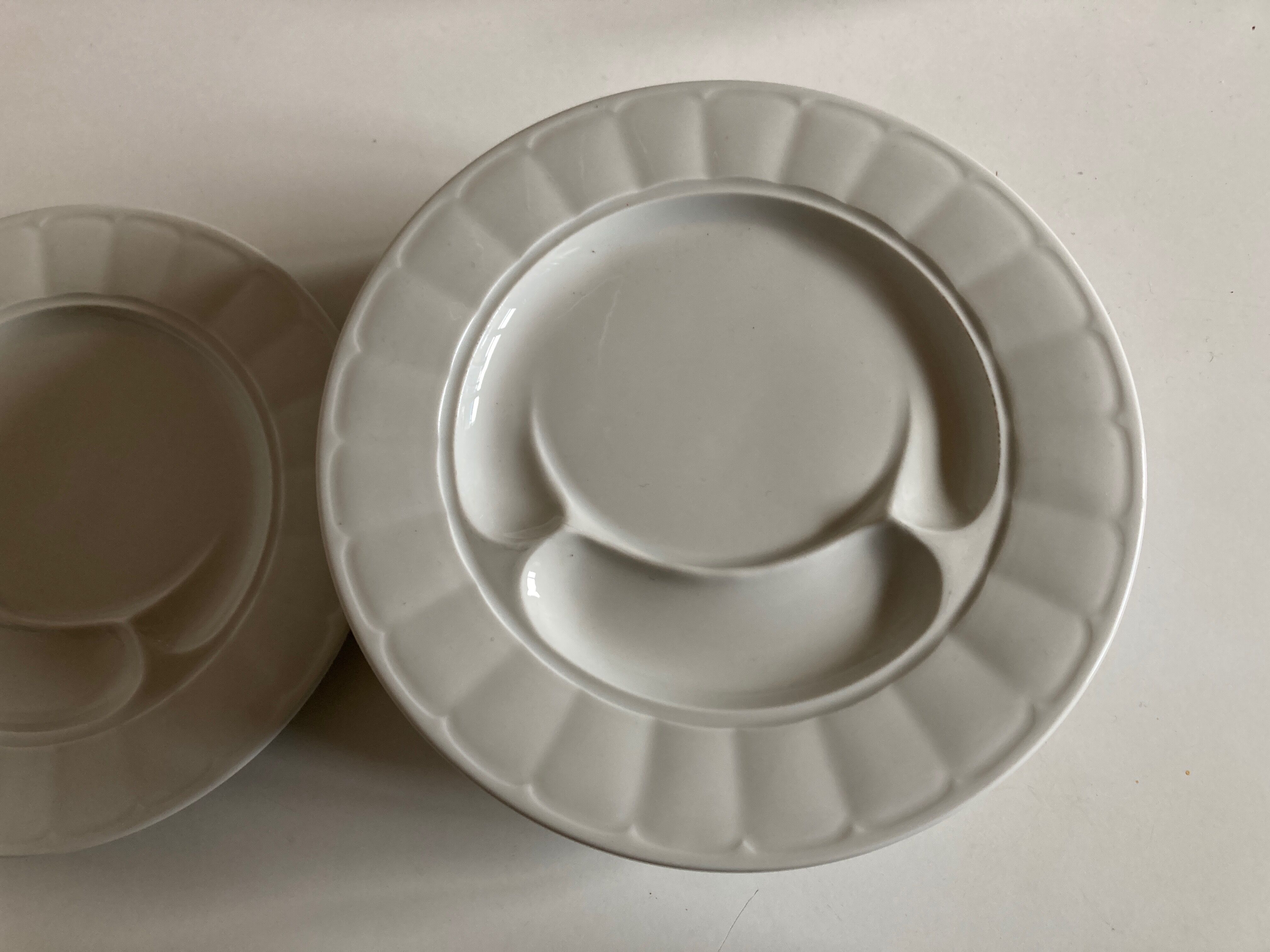 Set of 6 porcelain asparagus plates 1960