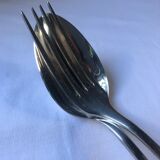 Paire de couvert de service en métal argenté 84g