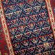 Tapis couloir ancien persan kurde fait main, usé, 103 cm x 375 cm, années 1900.