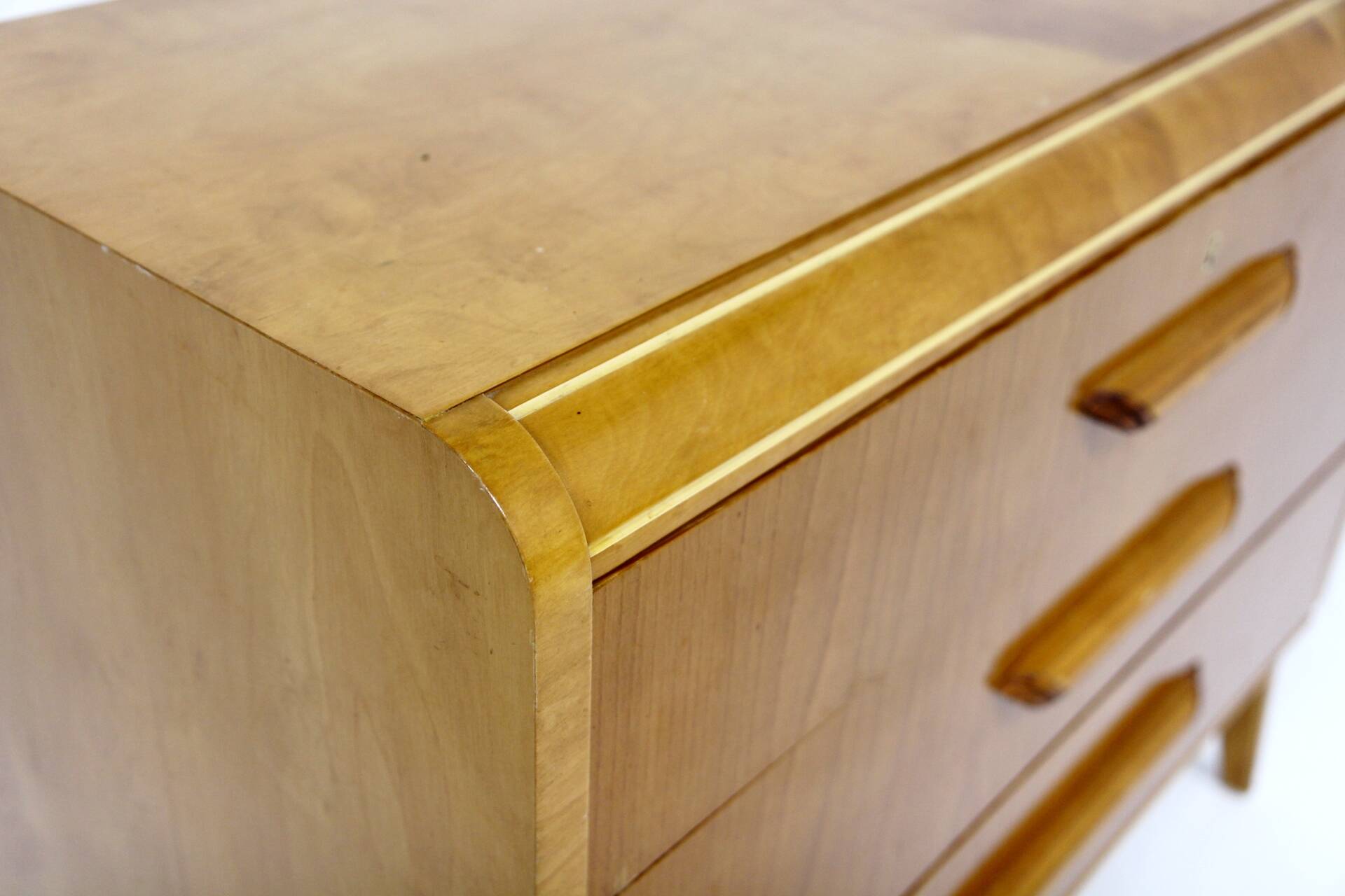 Scandinavian elm chest of drawers, Swedish modern, Sweden, 1940