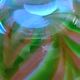 Art Nouveau ball vase opalescent glass stylized tricolor decoration Murano 1920