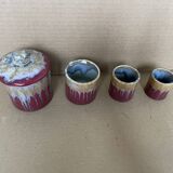 Set of De Bruyn Fives Lille ceramic pots